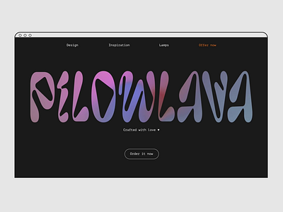 Pilowlava font usage concept motion graphics ui webdesign