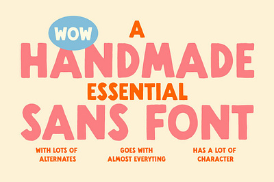 Handmade Sans! A Hand-lettered Font! vintage packaging font