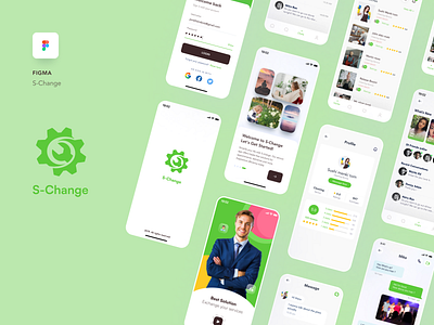 S- Change the Servicers app app design designer dribbble dribble logo service app uiux