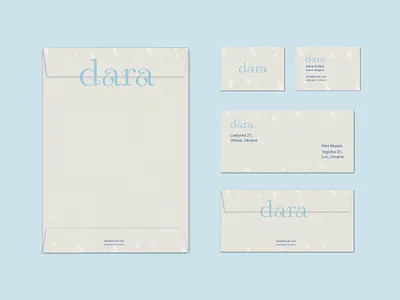 DARA Visual Brand Identity branding business card envelope graphic design identity logo logotype pattern vector