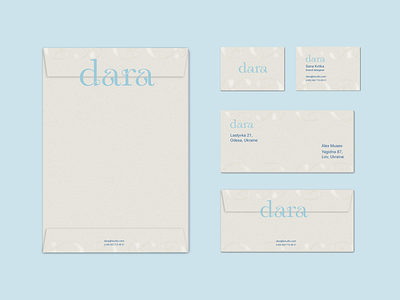 DARA Visual Brand Identity branding business card envelope graphic design identity logo logotype pattern vector