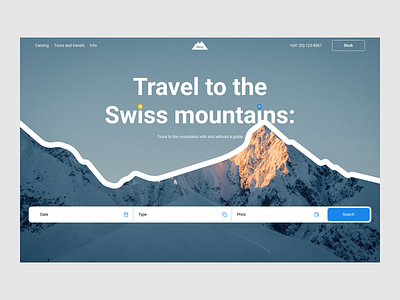 Berg landing page for travel agency ae aftereffects animation design figma graphic design interface tour agency tour salers travel travel agency ui ux website