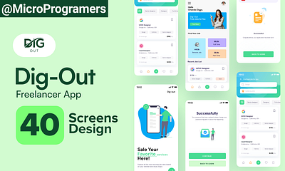 DigOut new Updated design app service ui design uiux