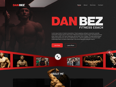 Dan Bez - Landing Page Design bodybuilder bodybuilding dan bez design figma fitness gym influencer landing page landing page design personal photoshop ui ui des ui design web design website workout