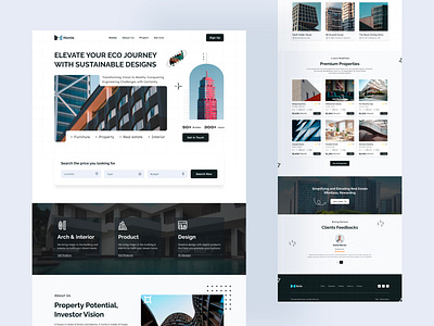 Real Estate landing page design apartement architecture building home home page house landing page properties property real estate real estate agency real estate website realestate residence ui ux web web design website website design