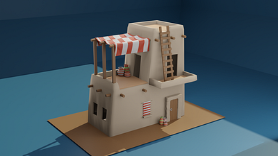 desert house 3d for games 3d