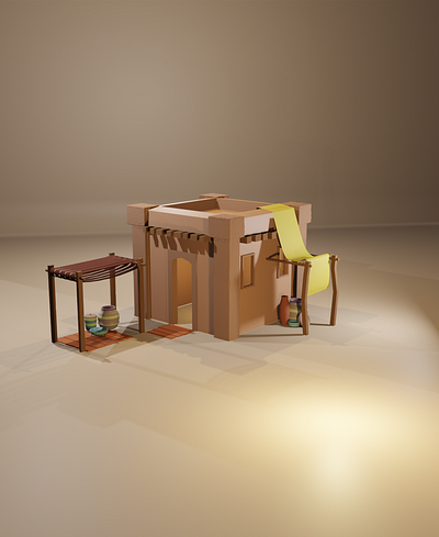 desert house 3d 3d animation graphic design motion graphics