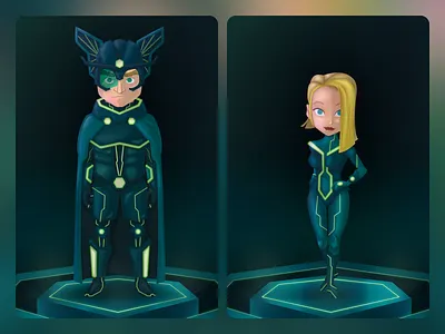 'For Yesterday' Board Game - Character design aurora boreal