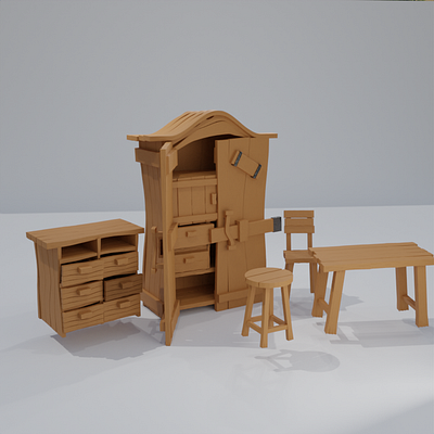 3d furniture for games and animations 3d