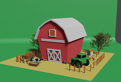 lowpoly games and animation farm house 3d farm house lowpoly