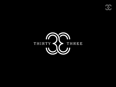 Thirty three (33 + spark) Logo design brand branding cool creative design doublethree line logodesign minimal monogram number shadow simple spark three
