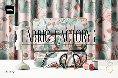 Fabric Factory v.11 Mockup Bundle closeup