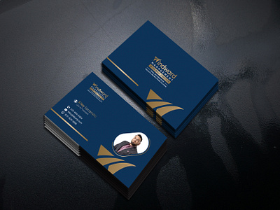 Business Card Design blue branding business business card card design graphic design id identity logo ui