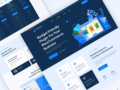 StoreGrowth WooCommerce Template design graphic design herosection homepage landingpage store website woocommerce
