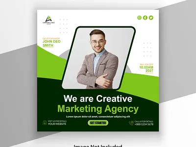 Marketing Agency Social Media Post Design banner branding design digital graphic design logo marketing motion graphics ui