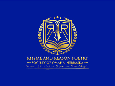Heraldic logo design for RHYME & REASON POETRY SOCIETY brand design branding design graphic design heraldic logo luxurious vector