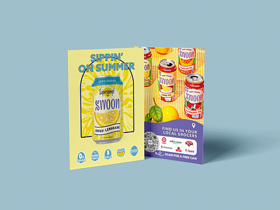 Lemonade Drink Summer Postcard Design beverage design graphic design print