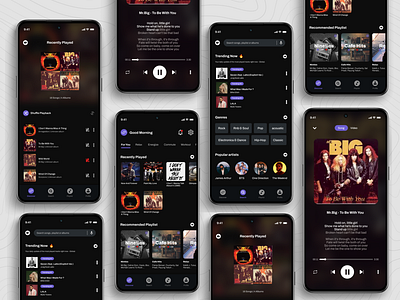 Music Player App Design business mobile mobile app mobile app design music music player music player design music streaming ui ui kit ui ux