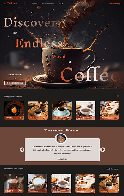 Coffeehome app branding design graphic design illustration ui ui design ux ux design website