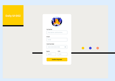 Daily UI #002_Credit card checkout card checkout credit card checkout form