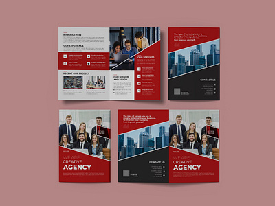 Creative Bi-fold Brochure Design corporate brochure logo