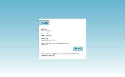 Design: Invoice dailyui design invoice ui uidesign