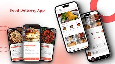 Food Delivery Mobile App app branding design figma graphic design illustration logo ui ux vector