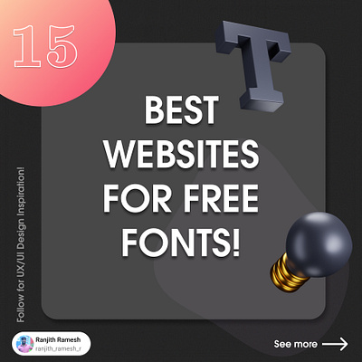 15 Best Websites for Free Fonts! beautiful fonts brand fonts elegant fonts font collection font family fonts fonts for website fonts variations freefonts inspiredesigns logo font ranjith ramesh ranjithrameshr website fonts