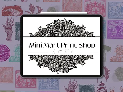 Mini Mart Print shop logo animation app art branding design graphic design illustration logo prototype ui ux vector visual design