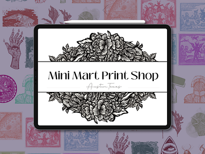 Mini Mart Print shop logo animation app art branding design graphic design illustration logo prototype ui ux vector visual design