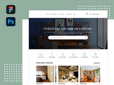 L& T Furniture figma uxui website design