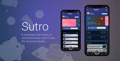 Sutro: a mobile bank app concept animation app banking app branding design graphic design illustration logo mobile app ui ux vector