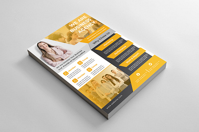 Corporate Flyer Design agency banner branding business clean corporate creative work design flyer logo poster yellow