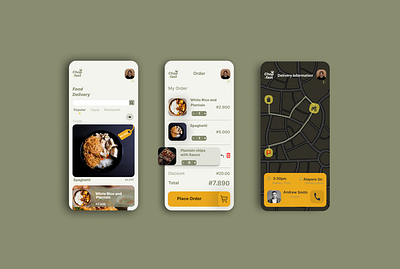 Food ordering App app design typography ui ux