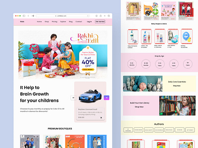 Kids Toy - Ecommerce Website 3d app branding design graphic design illustration logo typography ui ux