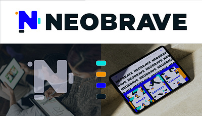 NEOBRAVE - Logo and Visual identity brand identity branding content design graphic design illustration logo tech brand technology webflow