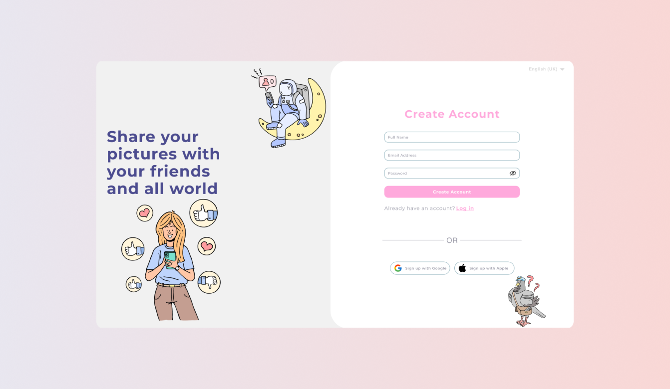 Sign Up Page design landing page sign up site typography ui uidesing web page