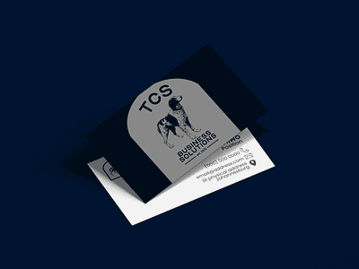 TCS Business Card Mockup blue branding business card design dog graphic design logo mockup professional