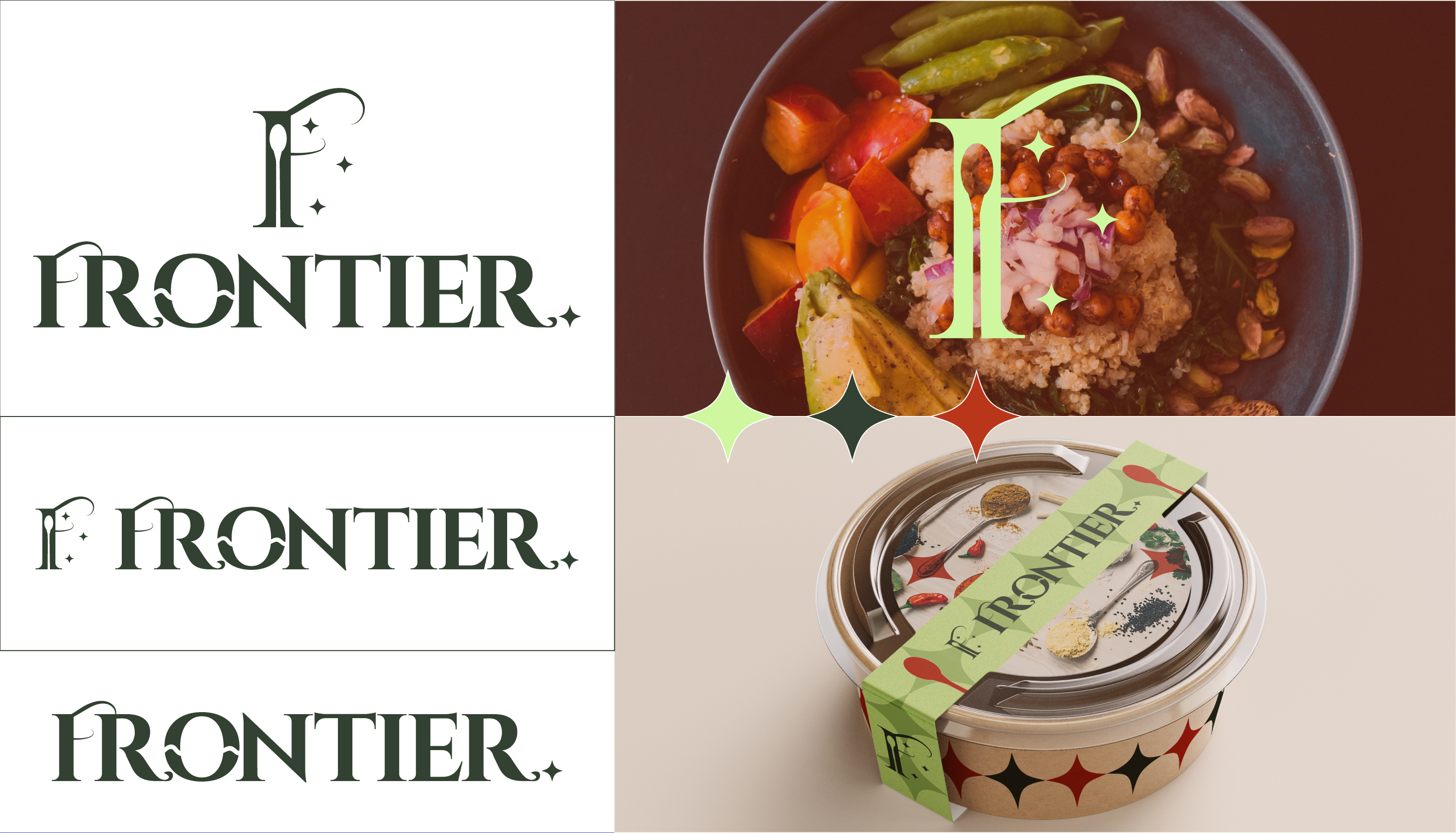 FRONTIER - Logo and Visual identity brand identity branding design food graphic design illustration logo restaurant visual identity