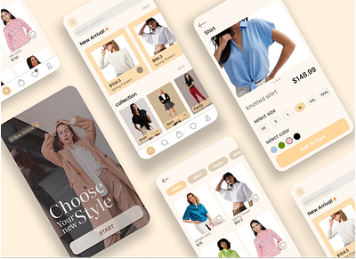 Clothes Mobile App Design app design ui