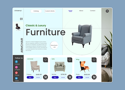 Furniture E-Commerce Website/ Landing Page commerce e commerce furniture graphic design landing page shopping website ui ux website