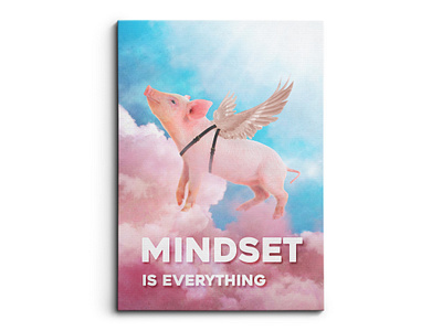 Mindset Is Everything Pig branding canvas design graphic design illustration logo mock up mockup photoshop ui