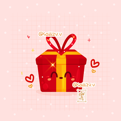 Gift by sailizv.v adorable adorable lovely artwork concept creative cute art design digitalart illustration