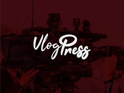 Logotype for VlogPress - Newspaper branding graphic design logo logo design logotype wordmark