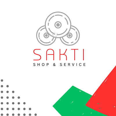 sakti shop service graphic design logo sakti service shop