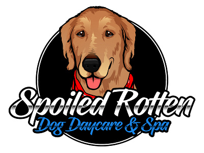 "Spoiled Rotten: Pampered Pups Retreat" branding design graphic design logo logodesign petcareluxur vector