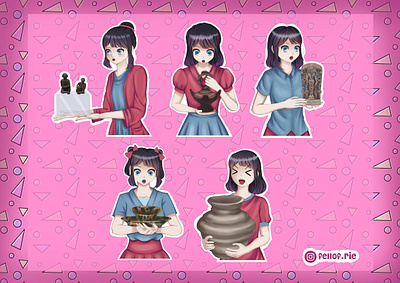 Anime Sticker anime clip studio illustration sticker