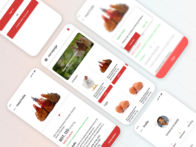 Organik Chicken App Design ui ux