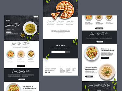 Italian Food branding design graphic design ui ui ux design ux web design