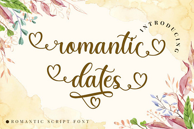 Free Love Font - Romantic Dates Font display font